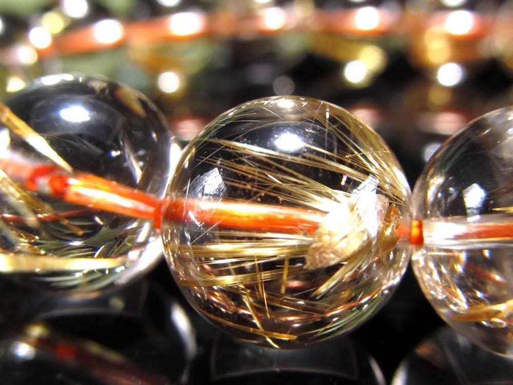 ゴールドルチル ブレスレット タイチン 金針水晶 天然石