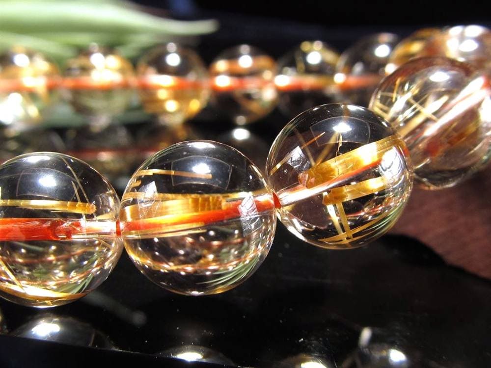 ゴールドルチル ブレスレット タイチン 金針水晶 天然石