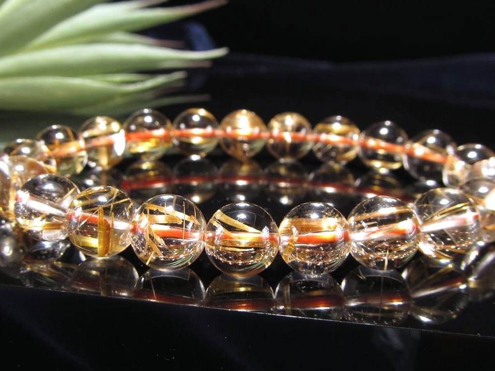 ゴールドルチル ブレスレット タイチン 金針水晶 天然石