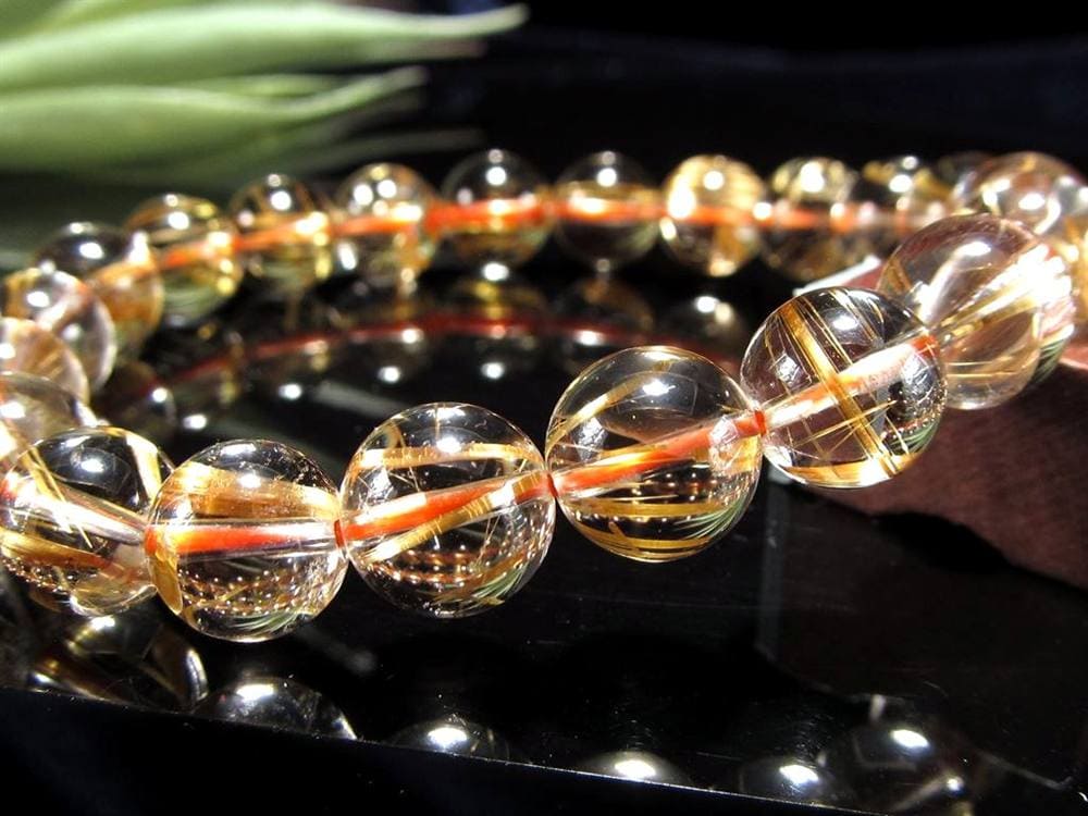 ゴールドルチル ブレスレット タイチン 金針水晶 天然石