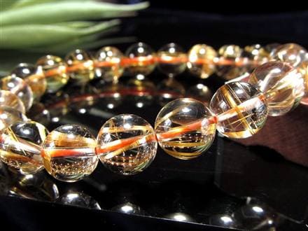 ゴールドルチル ブレスレット タイチン 金針水晶 天然石