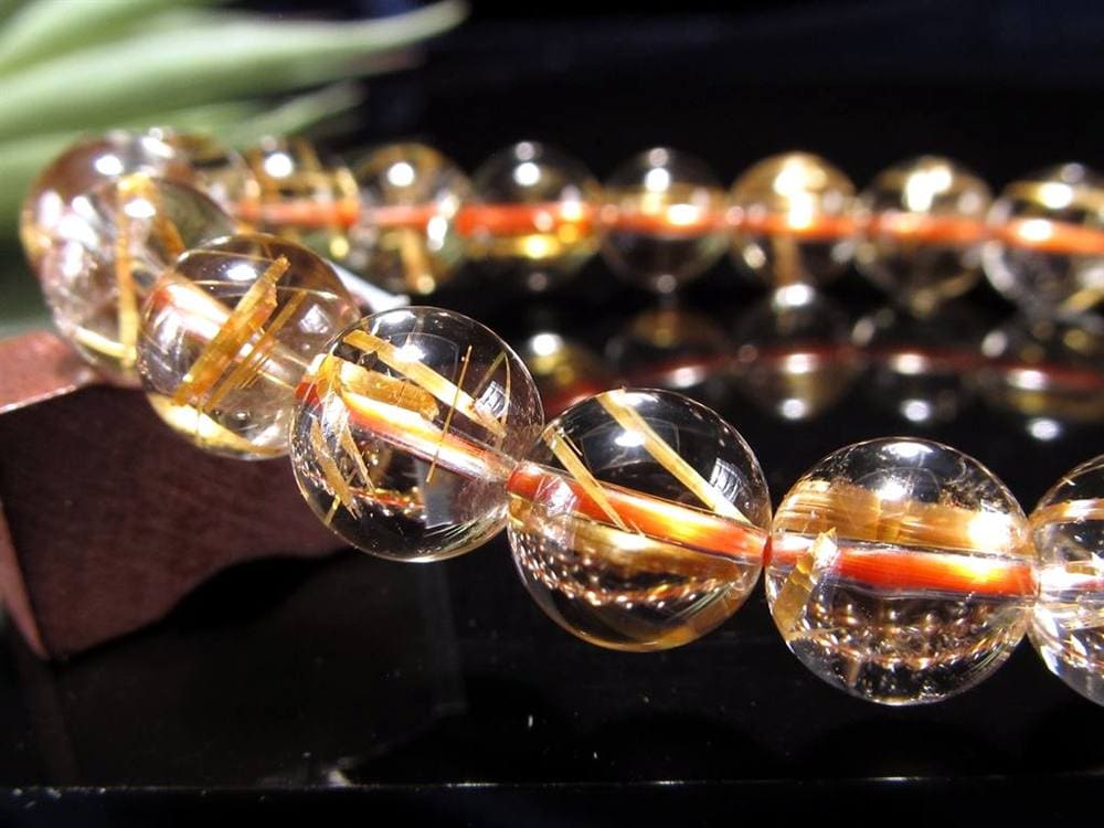ゴールドルチル ブレスレット タイチン 金針水晶 天然石