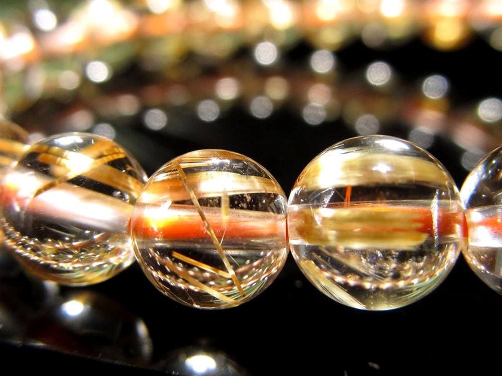ゴールドルチル ブレスレット タイチン 金針水晶 天然石