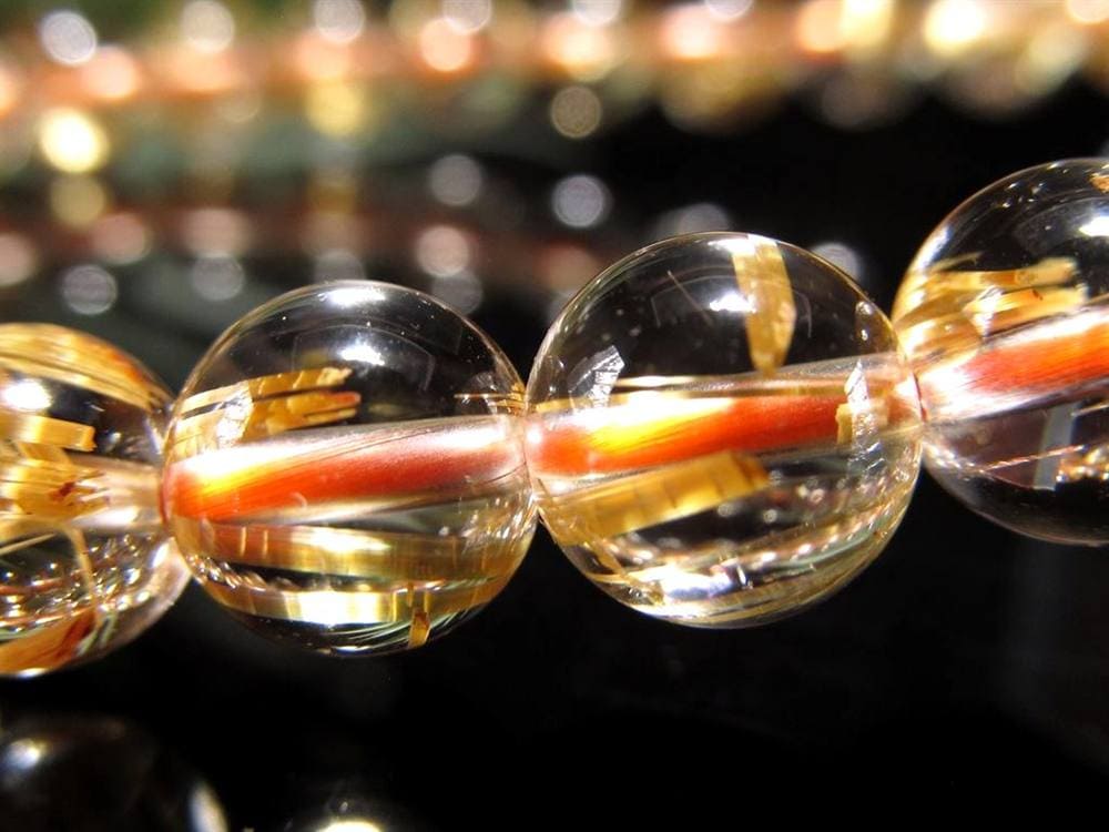 ゴールドルチル ブレスレット タイチン 金針水晶 天然石