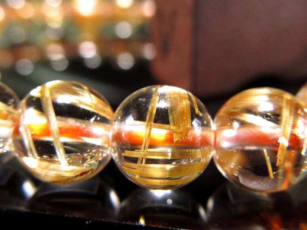 ゴールドルチル ブレスレット タイチン 金針水晶 天然石