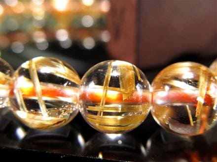 ゴールドルチル ブレスレット タイチン 金針水晶 天然石