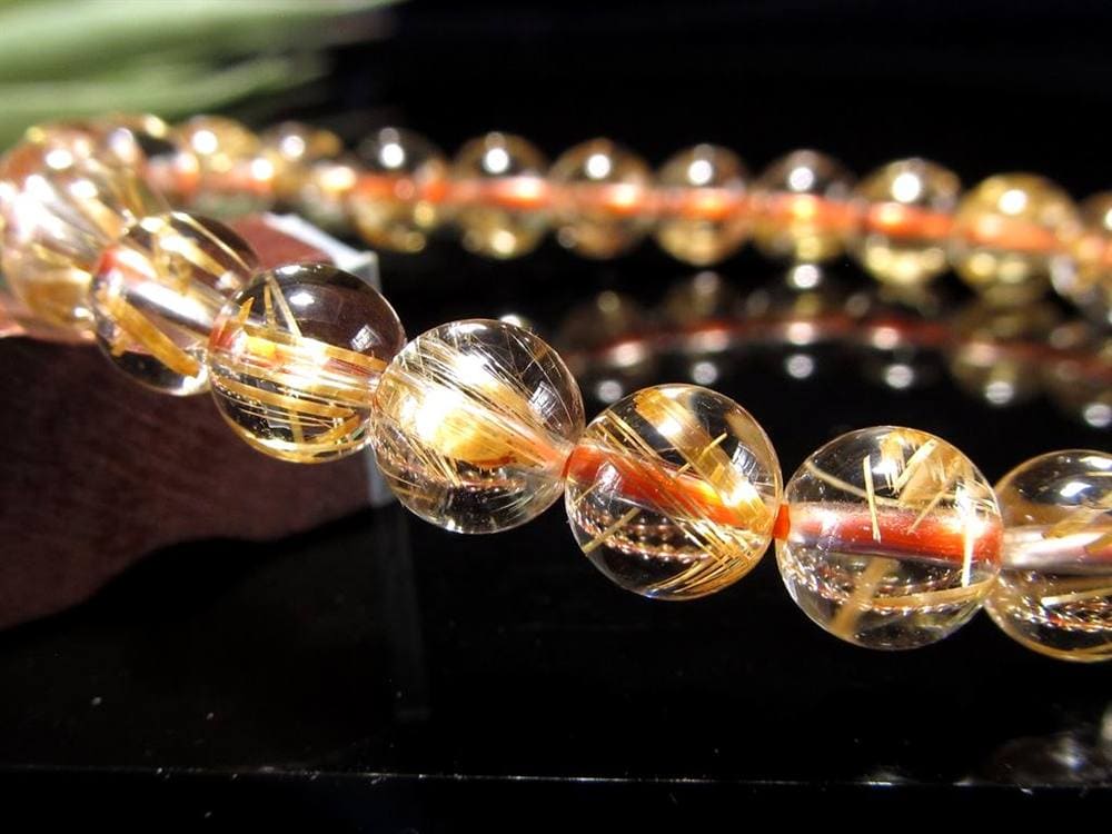 ゴールドルチル ブレスレット タイチン 金針水晶 天然石