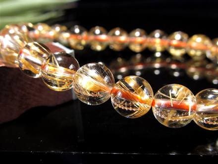 ゴールドルチル ブレスレット タイチン 金針水晶 天然石