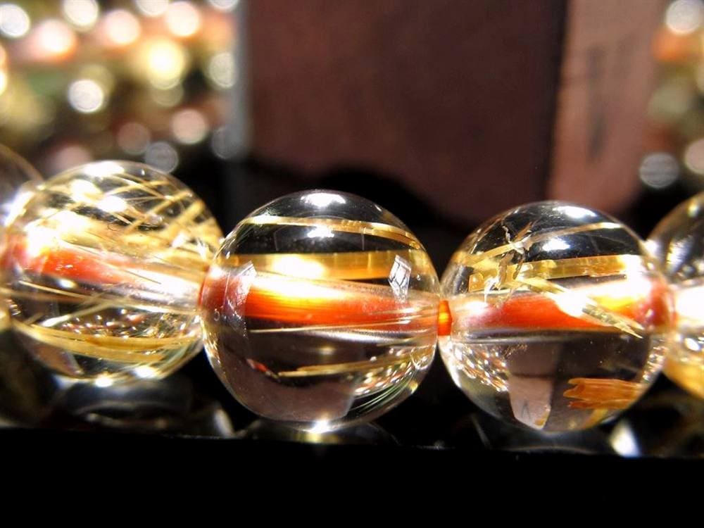 ゴールドルチル ブレスレット タイチン 金針水晶 天然石