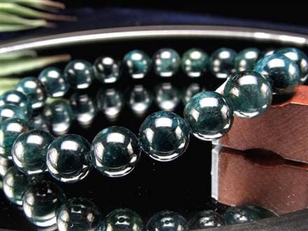 グランディディエライト ブレスレット ディープ ブルーグリーン マダガスカル産