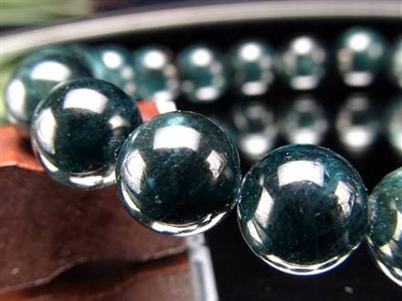 グランディディエライト ブレスレット ディープ ブルーグリーン マダガスカル産