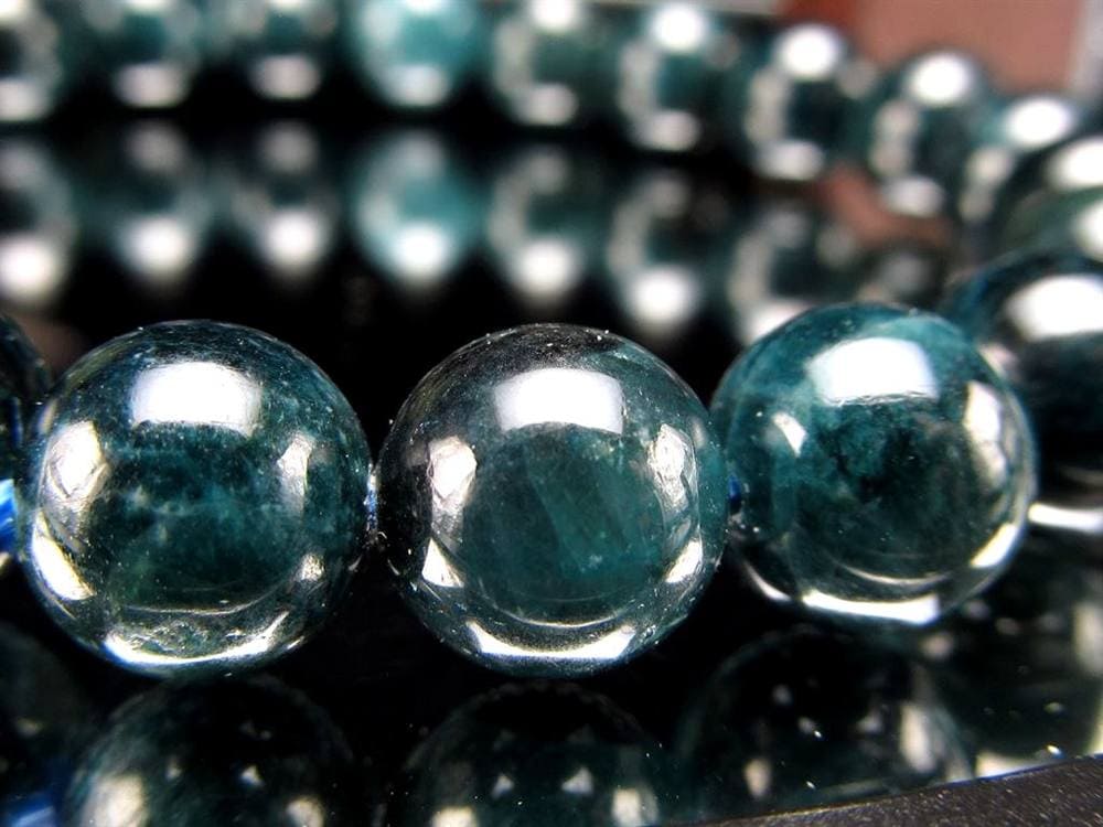 グランディディエライト ブレスレット ディープ ブルーグリーン マダガスカル産