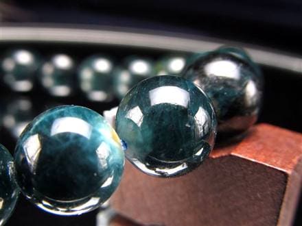 グランディディエライト ブレスレット ディープ ブルーグリーン マダガスカル産