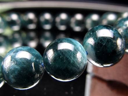 グランディディエライト ブレスレット ディープ ブルーグリーン マダガスカル産