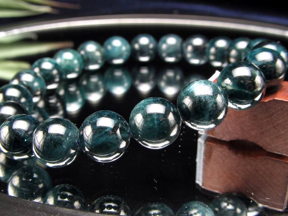グランディディエライト ブレスレット ディープ ブルーグリーン マダガスカル産