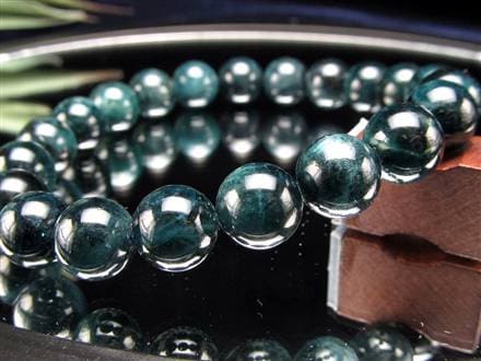 グランディディエライト ブレスレット ディープ ブルーグリーン マダガスカル産