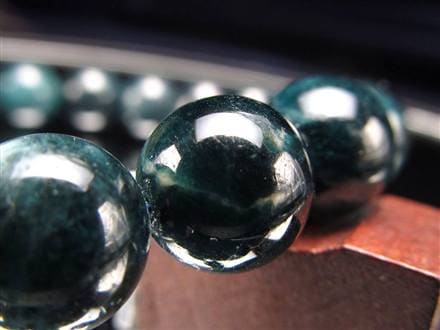 グランディディエライト ブレスレット ディープ ブルーグリーン マダガスカル産