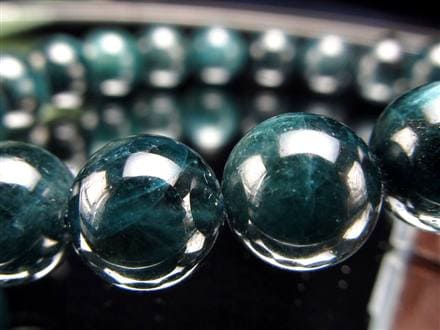 グランディディエライト ブレスレット ディープ ブルーグリーン マダガスカル産