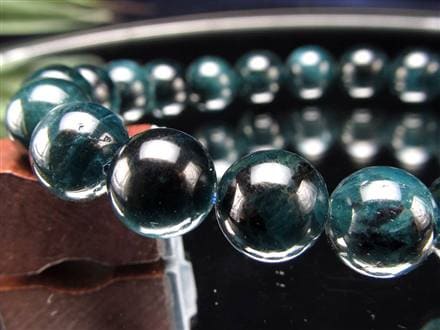 グランディディエライト ブレスレット ディープ ブルーグリーン マダガスカル産