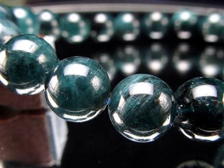グランディディエライト ブレスレット ディープ ブルーグリーン マダガスカル産