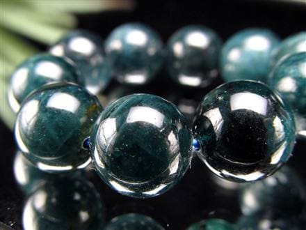 グランディディエライト ブレスレット ディープ ブルーグリーン マダガスカル産