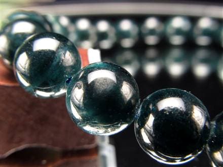 グランディディエライト ブレスレット ディープ ブルーグリーン マダガスカル産