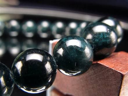 グランディディエライト ブレスレット ディープ ブルーグリーン マダガスカル産