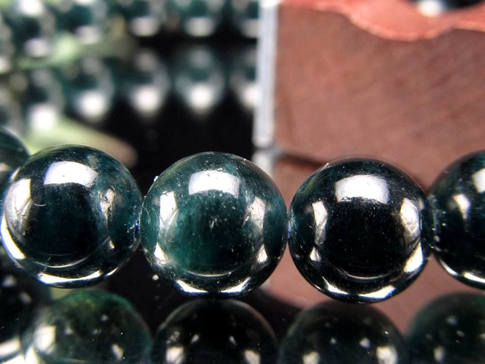 グランディディエライト ブレスレット ディープ ブルーグリーン マダガスカル産