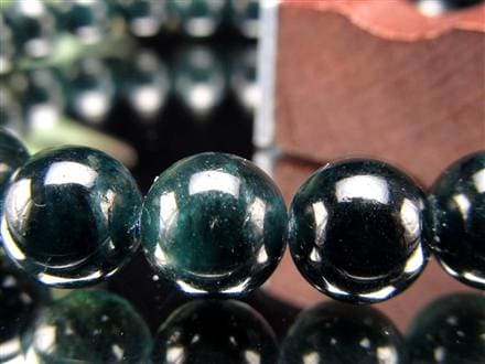 グランディディエライト ブレスレット ディープ ブルーグリーン マダガスカル産