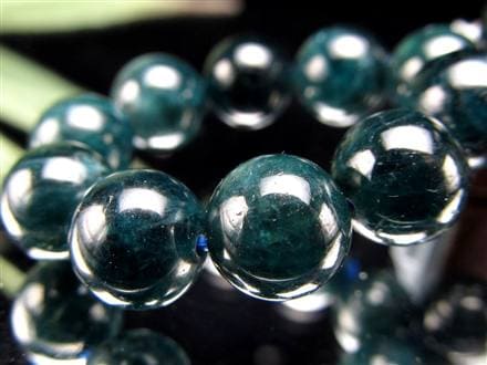 グランディディエライト ブレスレット ディープ ブルーグリーン マダガスカル産