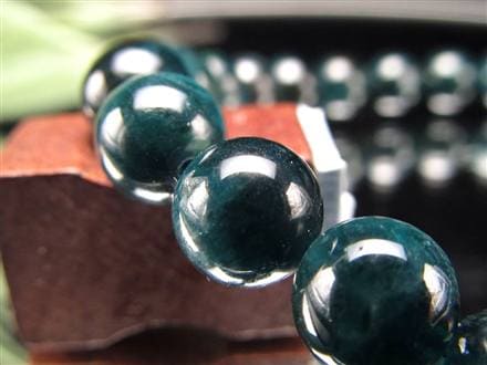 グランディディエライト ブレスレット ディープ ブルーグリーン マダガスカル産