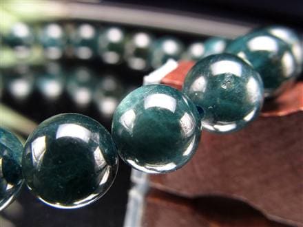 グランディディエライト ブレスレット ディープ ブルーグリーン マダガスカル産