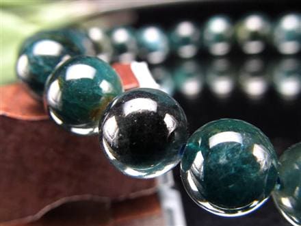 グランディディエライト ブレスレット ディープ ブルーグリーン マダガスカル産