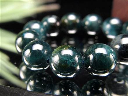 グランディディエライト ブレスレット ディープ ブルーグリーン マダガスカル産