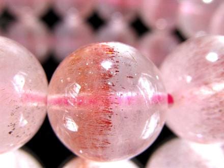 レピドクロサイト ブラックレピドクロサイト ストロベリークォーツ 苺水晶 ブレスレット