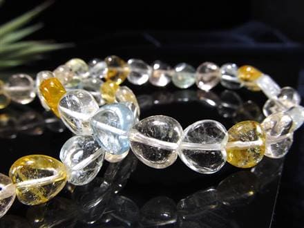 トパーズ ハート ブレスレット ライモナイトトパーズ カラーレストパーズ