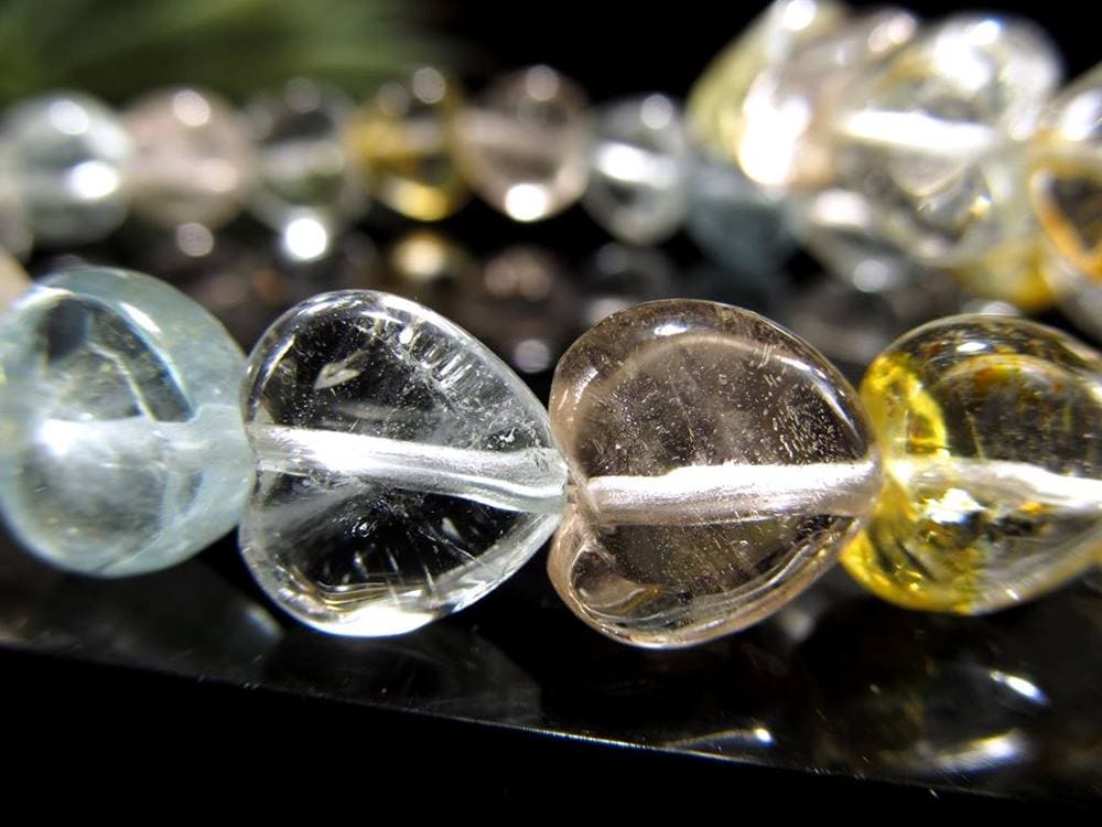 トパーズ ハート ブレスレット ライモナイトトパーズ カラーレストパーズ