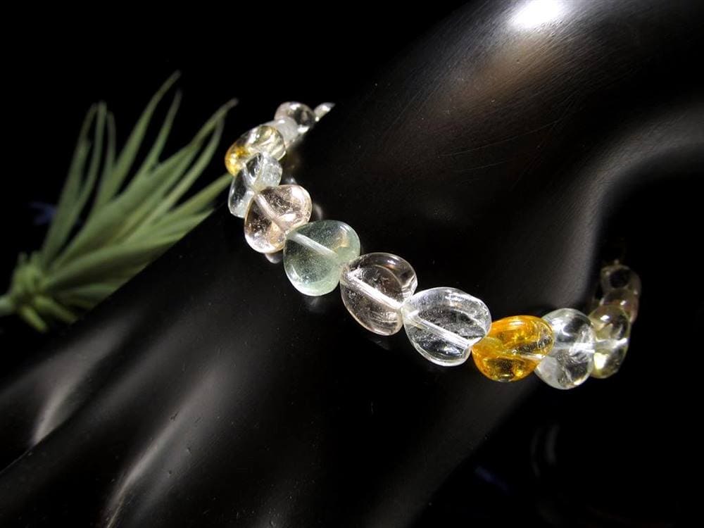 トパーズ ハート ブレスレット ライモナイトトパーズ カラーレストパーズ