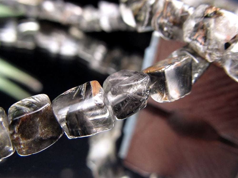 プラチナルチルクォーツ ブレスレット プラチナルチル ルチルレイテッドクォーツ ブルッカイト