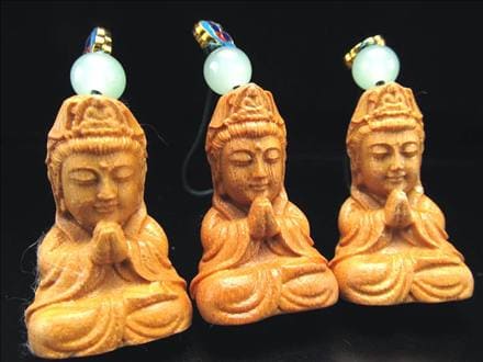 白檀 天然香木 サンダルウッド ビャクダン 彫刻 ストラップ