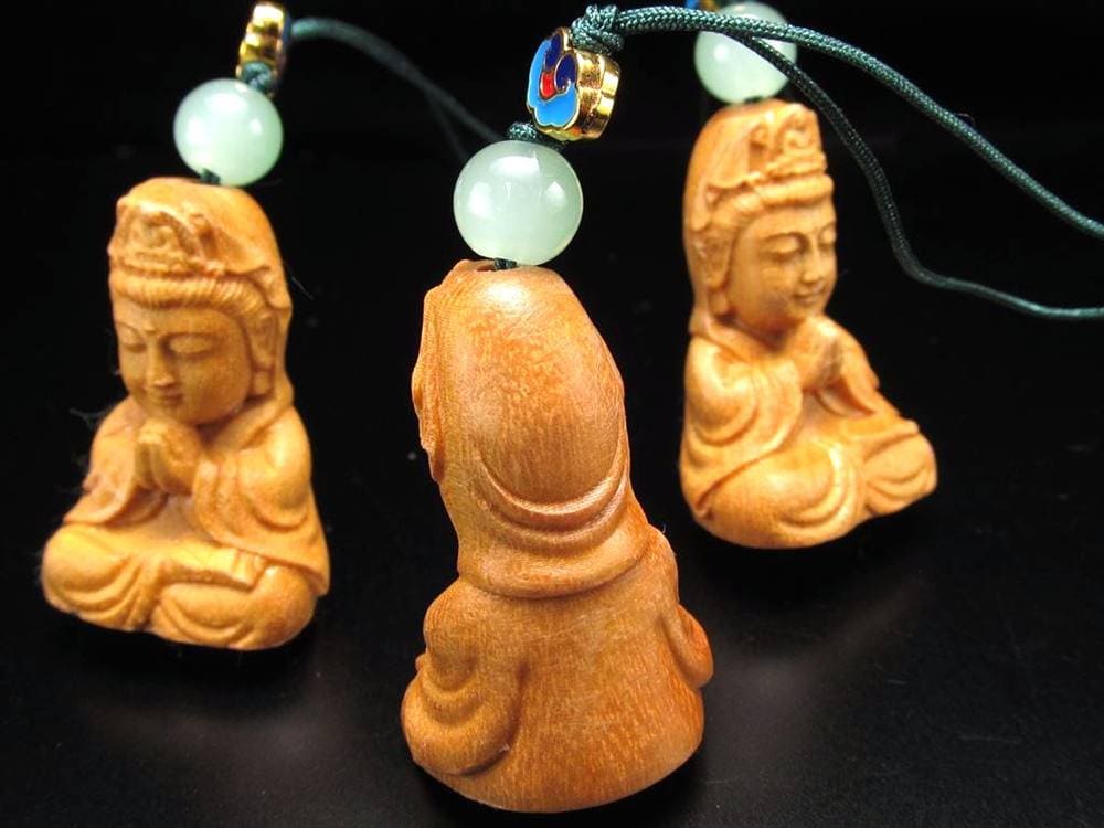 白檀 天然香木 サンダルウッド ビャクダン 彫刻 ストラップ