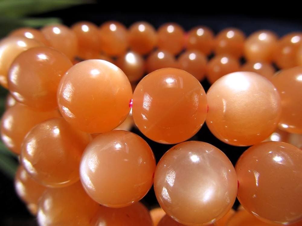 オレンジムーンストーン ブレスレット 長石 ムーンストーン チャクラ 誕生石