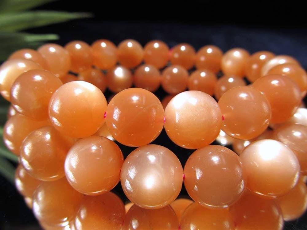 オレンジムーンストーン ブレスレット 長石 ムーンストーン チャクラ 誕生石