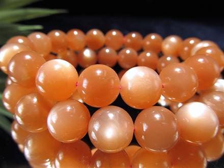 オレンジムーンストーン ブレスレット 長石 ムーンストーン チャクラ 誕生石