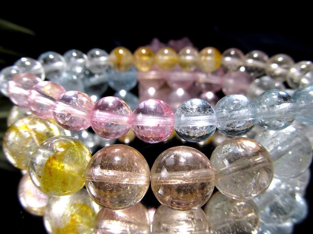 トパーズ ブレスレット 11月の誕生石 シャンパントパーズ ブルートパーズ