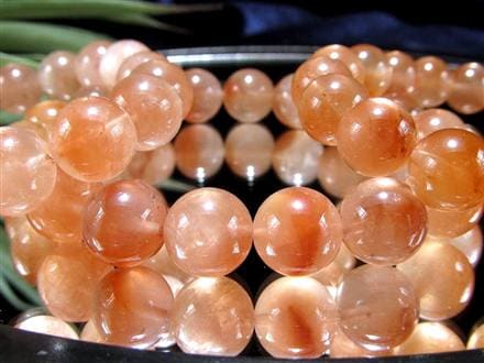 オレンジラビットファー クォーツ ラビットファー ラビットヘア ブレスレット