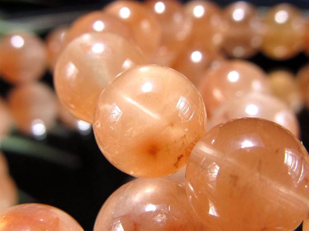 オレンジラビットファー クォーツ ラビットファー ラビットヘア ブレスレット