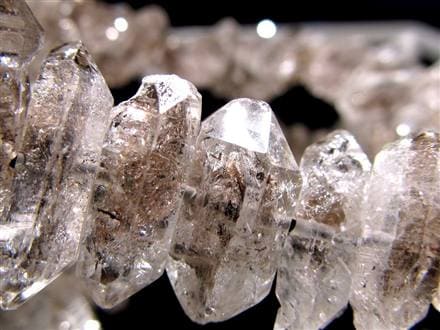 エレスチャルクォーツ 骸骨水晶 ブレスレット グラファイト パワーストーン