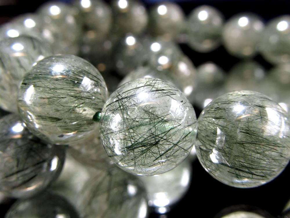 グリーンルチルクォーツ ブレスレット ルチル 天然石 パワーストーン