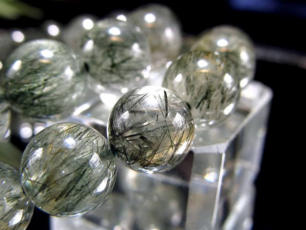 グリーンルチルクォーツ ブレスレット ルチル 天然石 パワーストーン